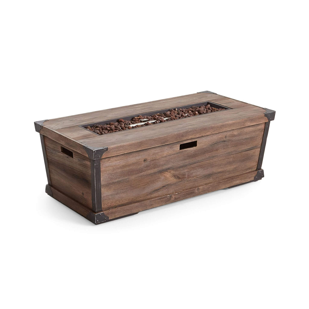 Alora 56-Inch Outdoor 50K BTU Wood Pattern Rectangle Gas Burning Fire Pit (SAK43681) – SAKSBY WHOLESALE, view 12