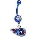 BodyCandy Officially Licensed NFL Tennessee Titans Dangle Belly Ring — main product shot