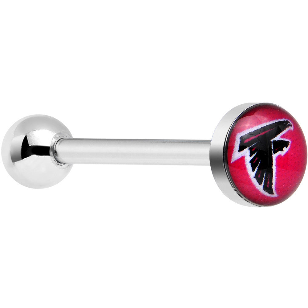 BodyCandy Officially Licensed Atlanta Falcons Barbell Tongue Ring — main product shot