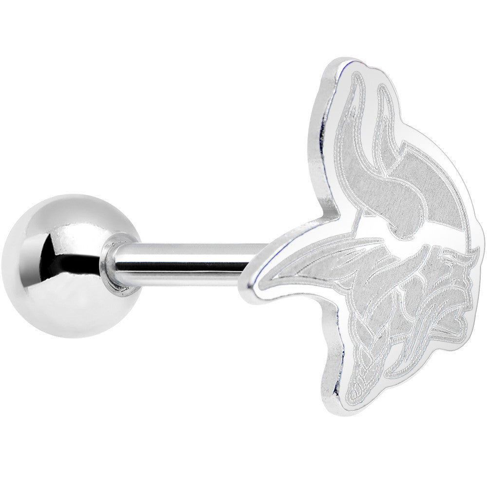 BodyCandy Officially Licensed Minnestoa Vikings Cut Out Barbell Tongue Ring — main product shot