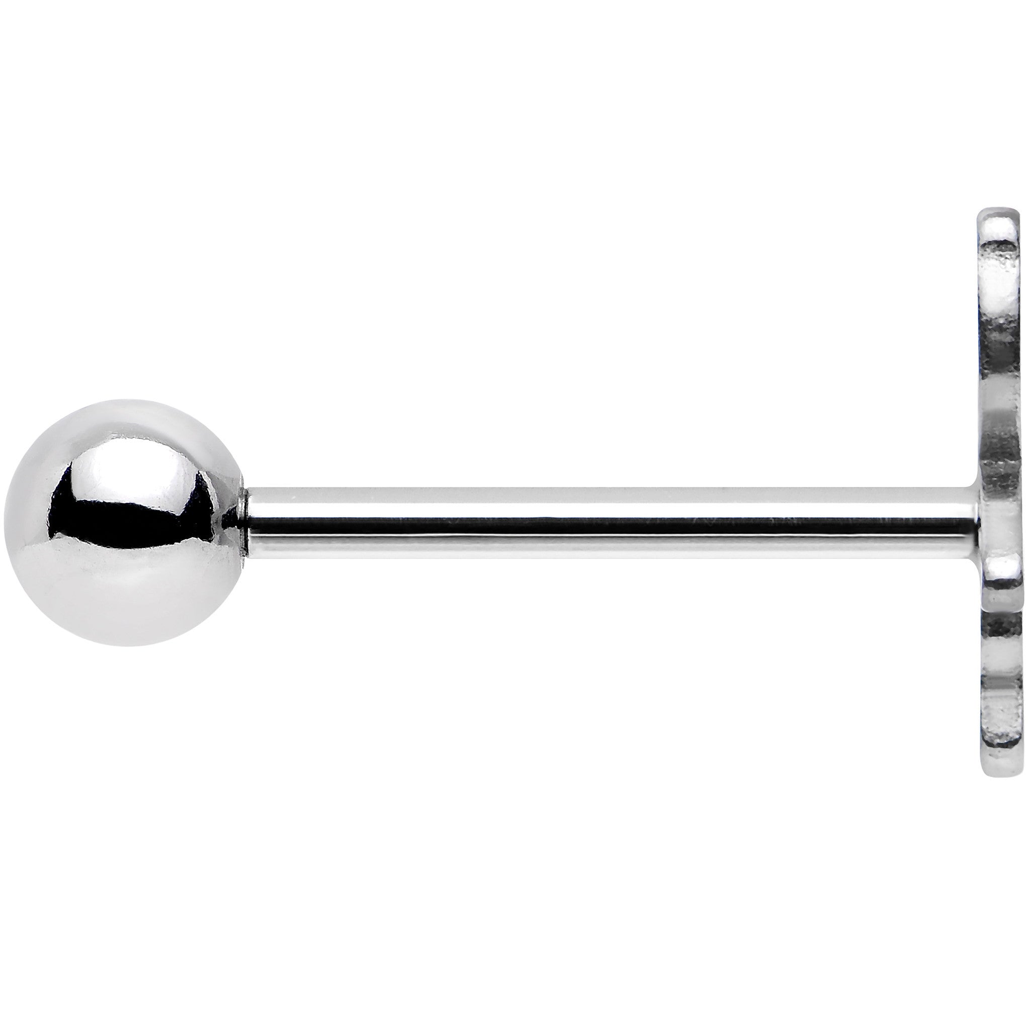 BodyCandy Officially Licensed Minnestoa Vikings Cut Out Barbell Tongue Ring — detail close-up