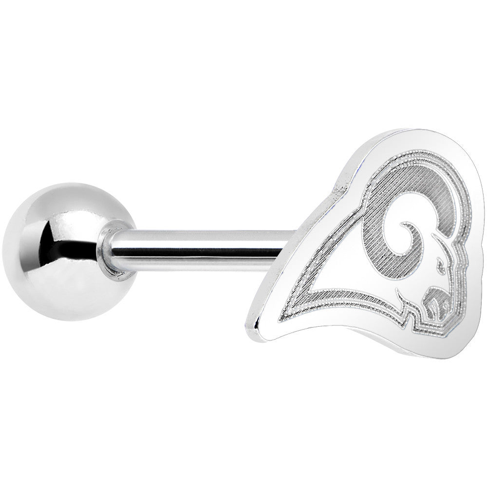 BodyCandy Officially Licensed St. Louis Rams Cut Out Barbell Tongue Ring — main product shot