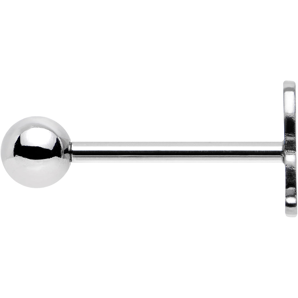 BodyCandy Officially Licensed Cleveland Browns Cut Out Barbell Tongue Ring — detail close-up