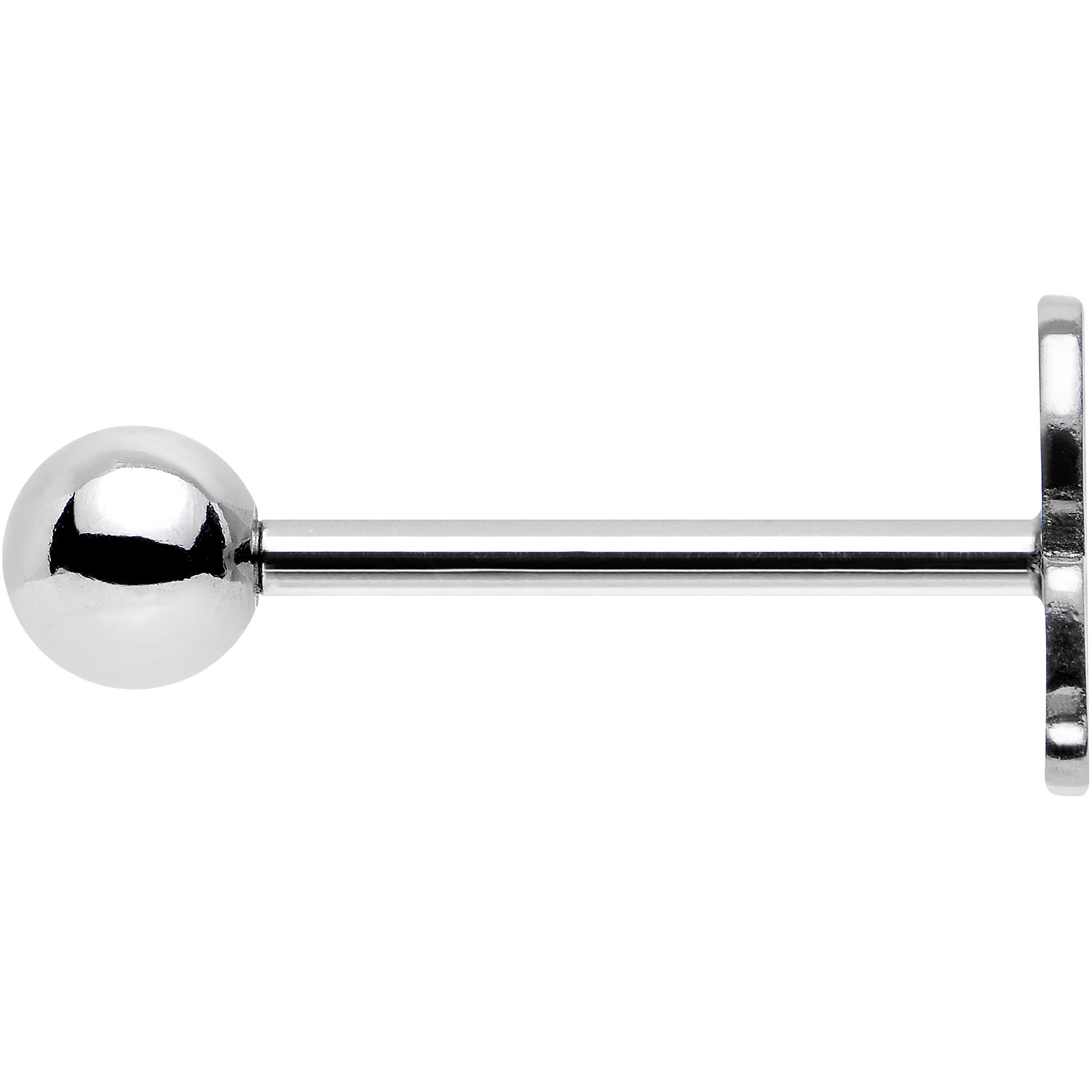 BodyCandy Officially Licensed Cleveland Browns Cut Out Barbell Tongue Ring — detail close-up