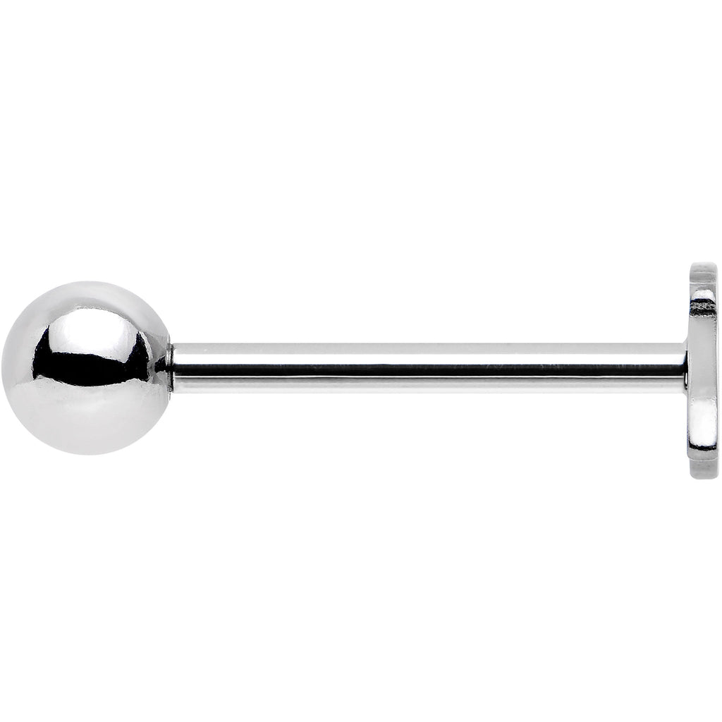 BodyCandy Officially Licensed Carolina Panthers Cut Out Barbell Tongue Ring — detail close-up
