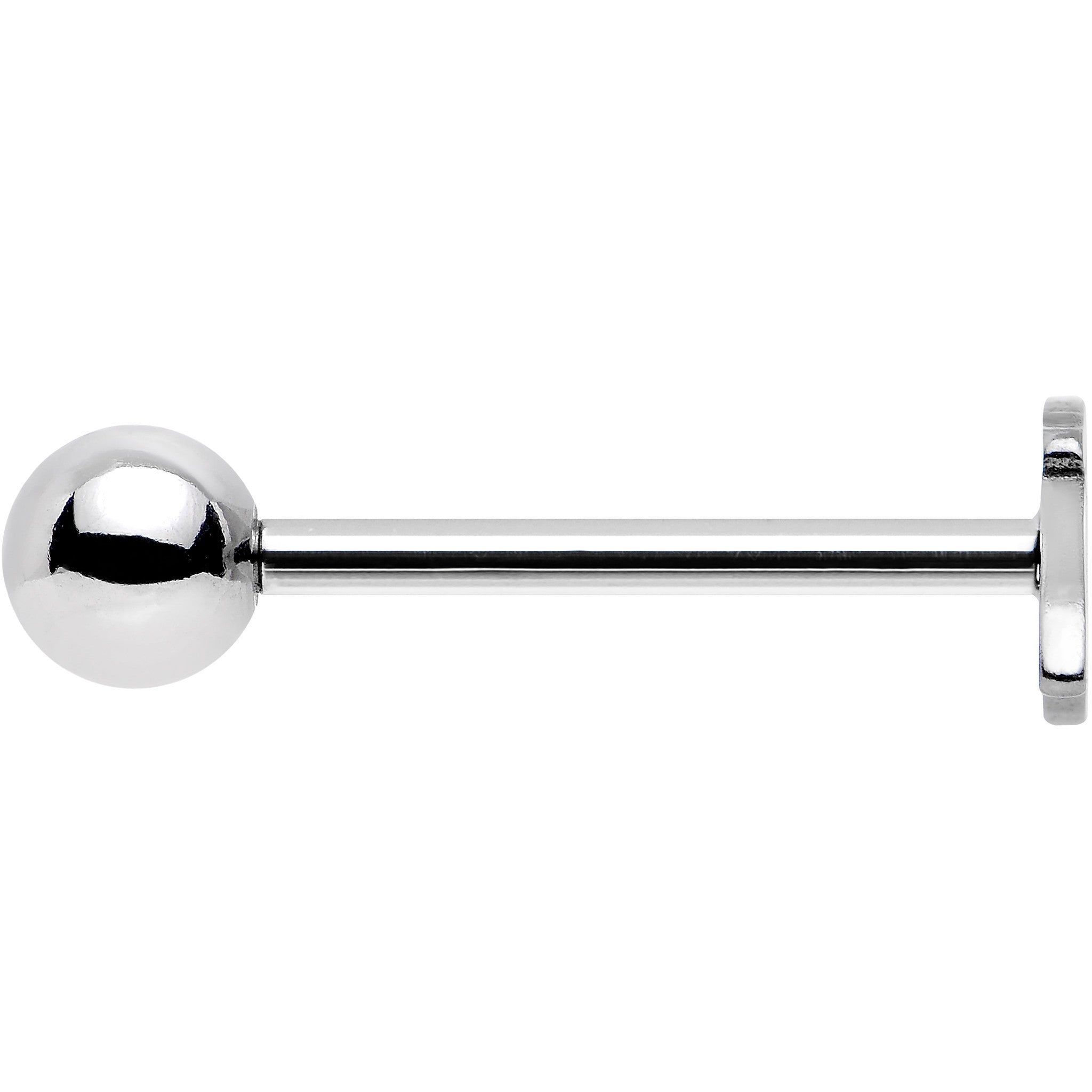 BodyCandy Officially Licensed Carolina Panthers Cut Out Barbell Tongue Ring — detail close-up