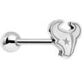 BodyCandy Officially Licensed Houston Texans Cut Out Barbell Tongue Ring — main product shot