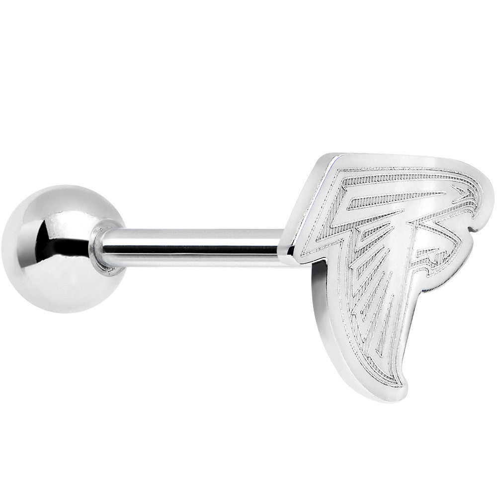 BodyCandy Officially Licensed Atlanta Falcons Cut Out Barbell Tongue Ring — main product shot