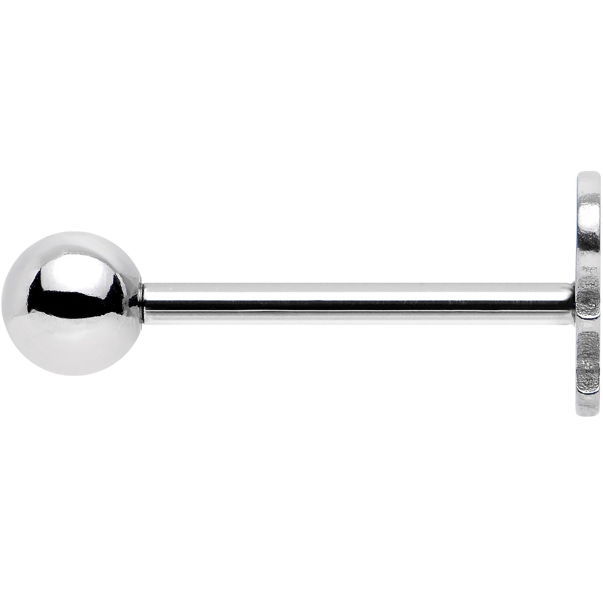 BodyCandy Officially Licensed Atlanta Falcons Cut Out Barbell Tongue Ring — detail close-up