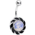 BodyCandy Aurora Tribal Flower Belly Ring — main product shot