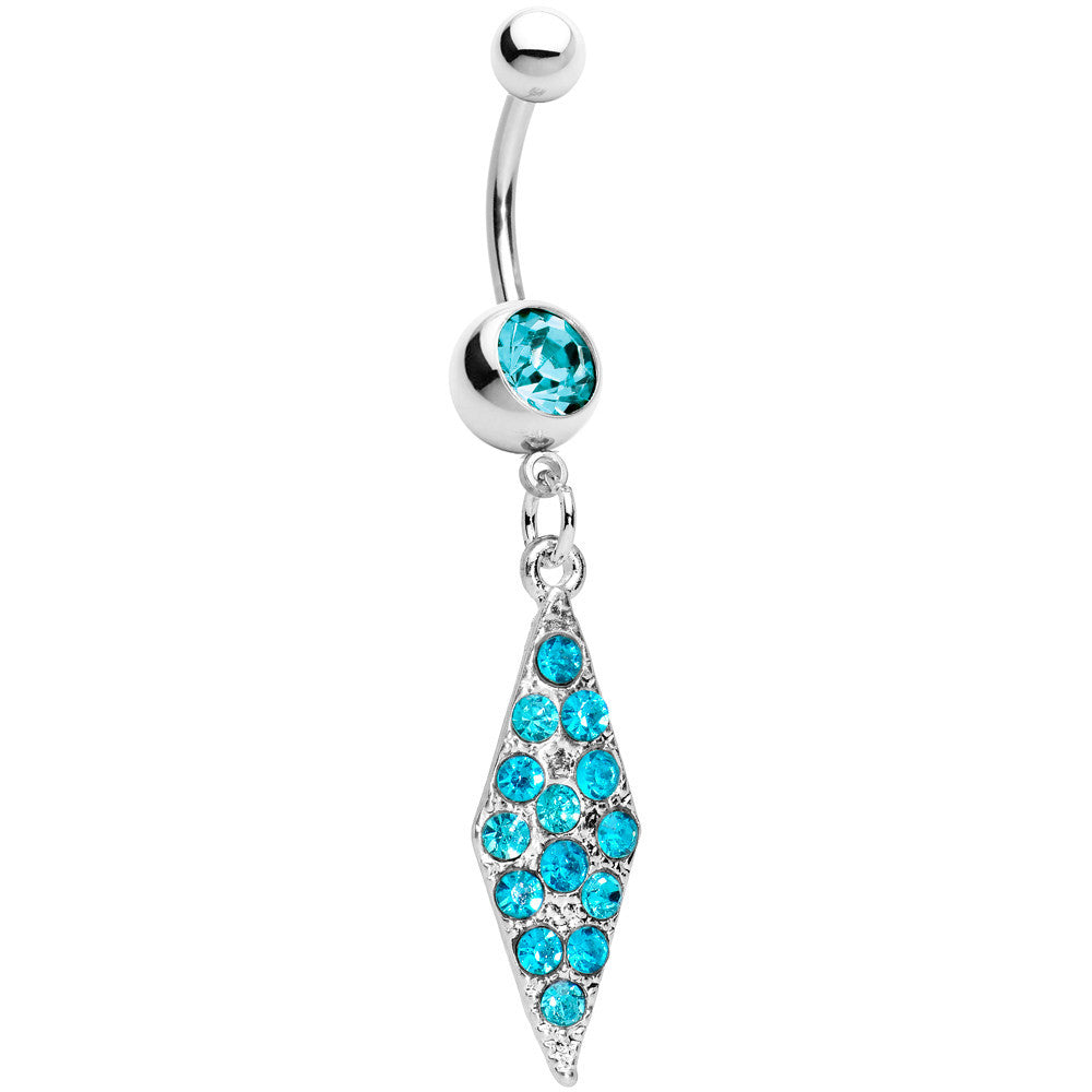 BodyCandy Aqua Paved Icicle Dangle Belly Ring — main product shot
