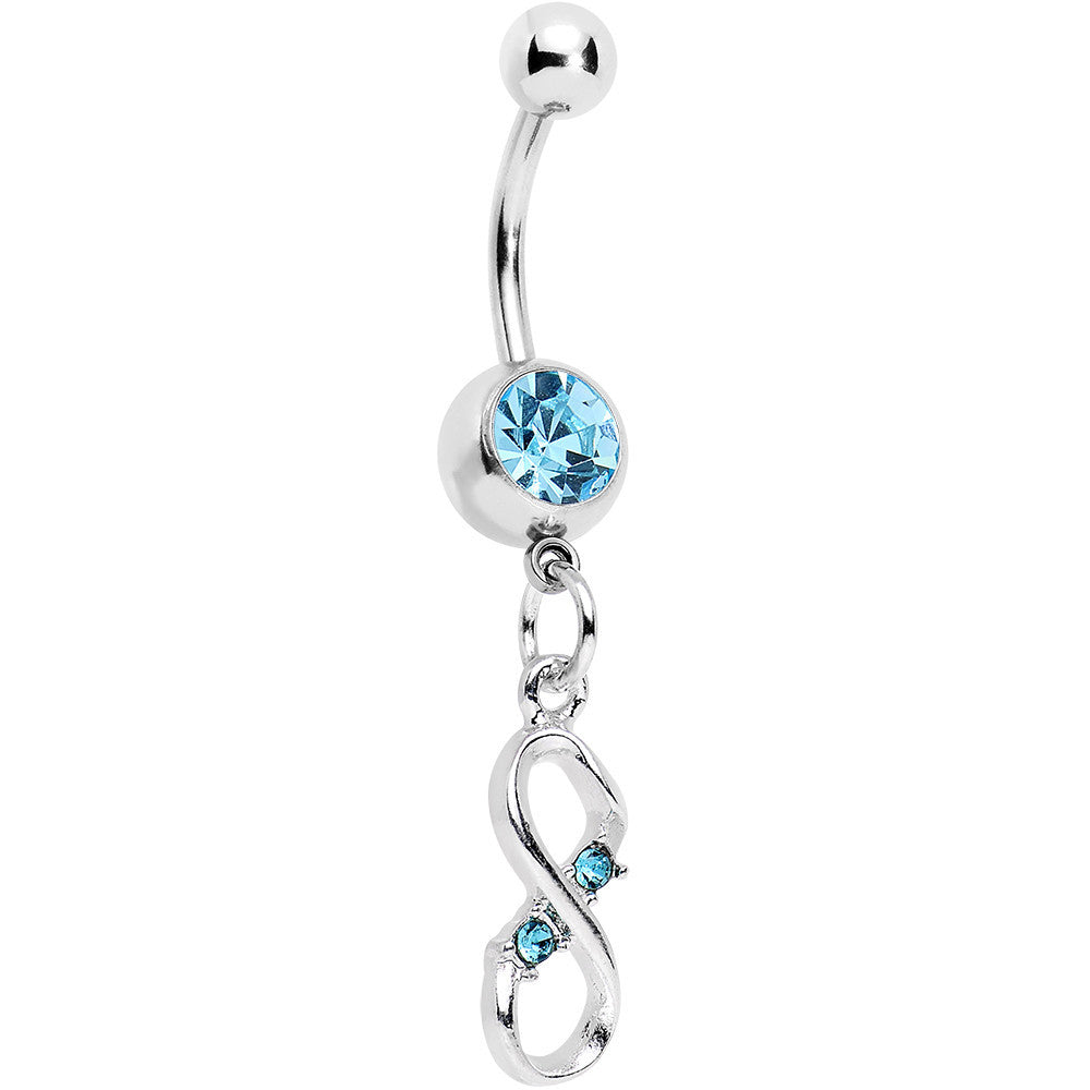BodyCandy Aqua Gem Infinite Hope Dangle Belly Ring — main product shot