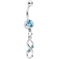 BodyCandy Aqua Gem Infinite Hope Dangle Belly Ring — main product shot
