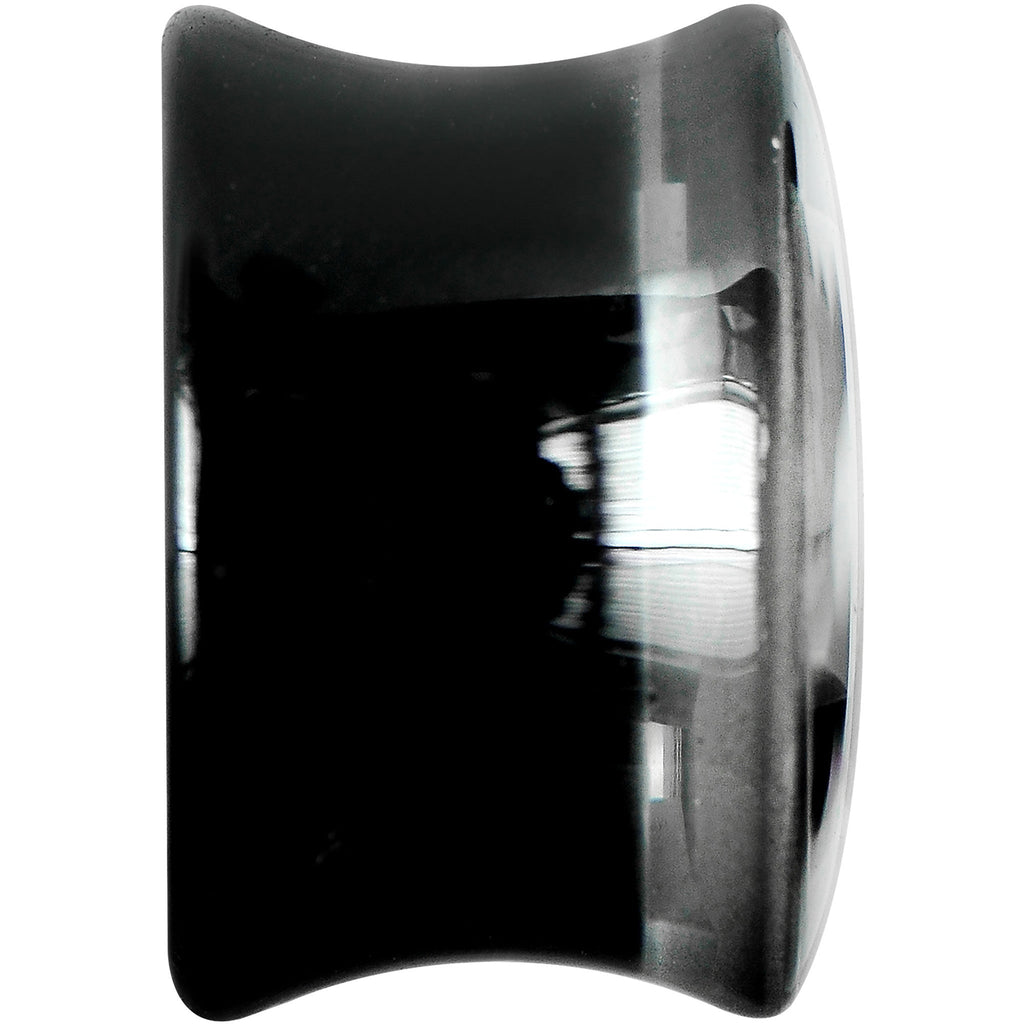 BodyCandy 9/16 Black Acrylic Drop the White Anchor Saddle Plug — lifestyle context