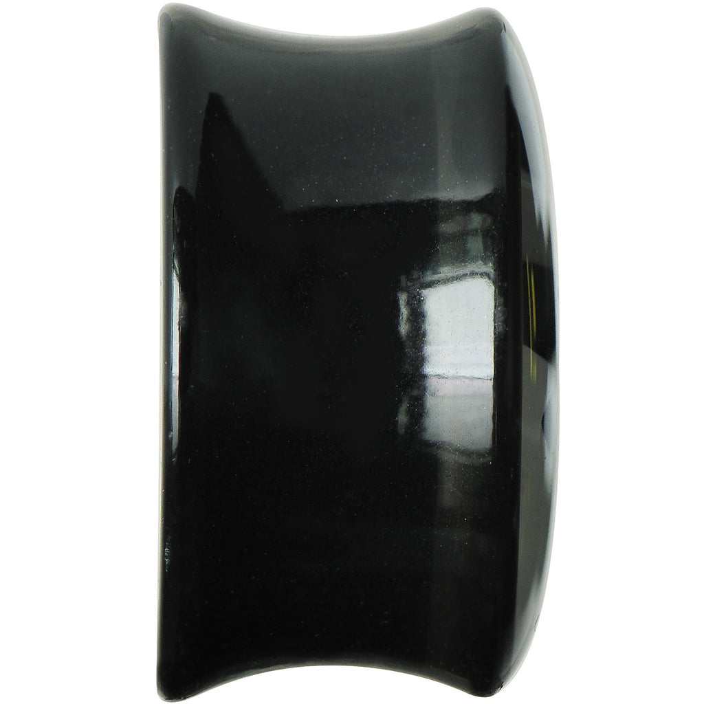 BodyCandy 18mm Black Acrylic White Mustache Saddle Plug — lifestyle context