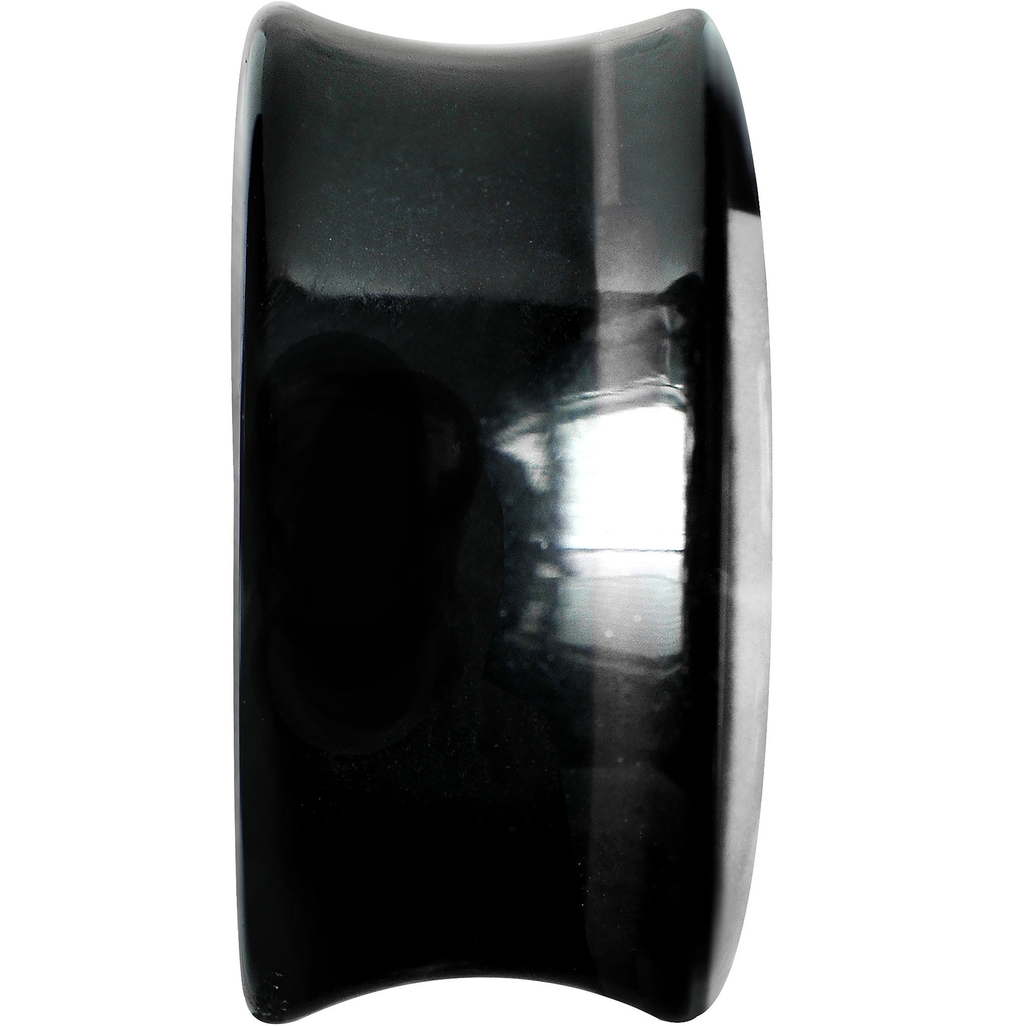 BodyCandy 20mm Black Acrylic White Heart Saddle Plug — lifestyle context