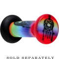 BodyCandy 8G Rainbow Acrylic Groovy Dreamcatcher Single Flare Plug — main product shot