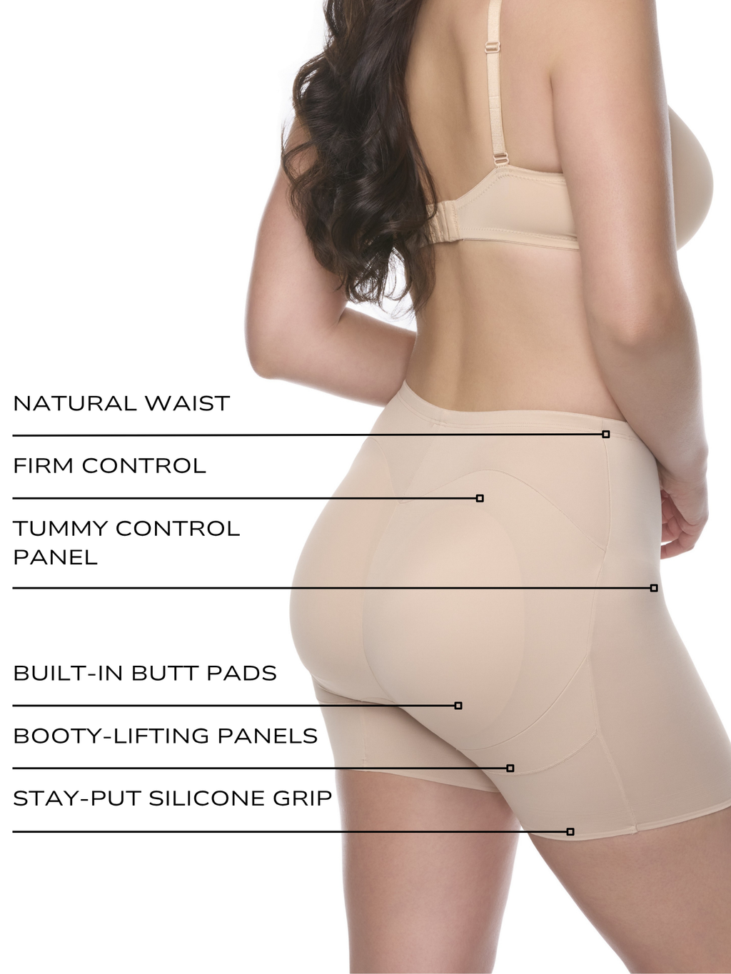 Rear View Padded Shaping Short