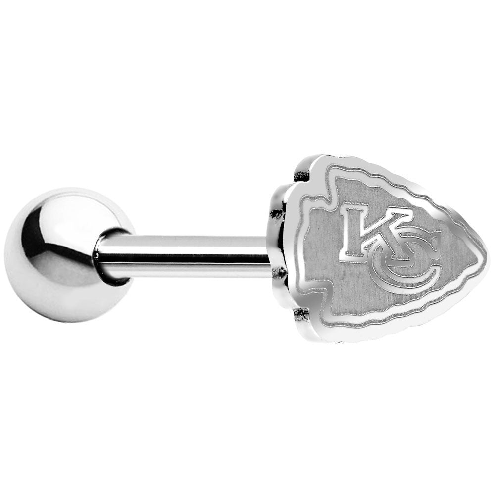 BodyCandy Officially Licensed Kansas City Chiefs Barbell Tongue Ring — main product shot