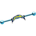 BodyCandy Officially Licensed San Diego Chargers Logo Industrial Barbell 38mm — main product shot