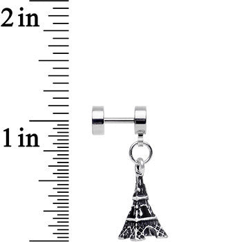 BodyCandy Stainless Steel Eiffel Tower Dangle Cheater Plug — side view