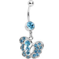 BodyCandy Blue Gem Fancy Butterfly Dangle Belly Ring — main product shot