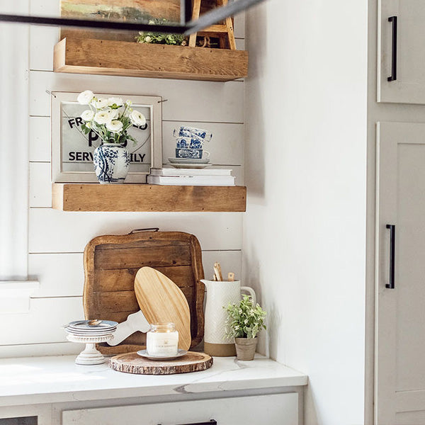 Decor Steals Marble and Wood Mushroom Cutting Board — in-use photo