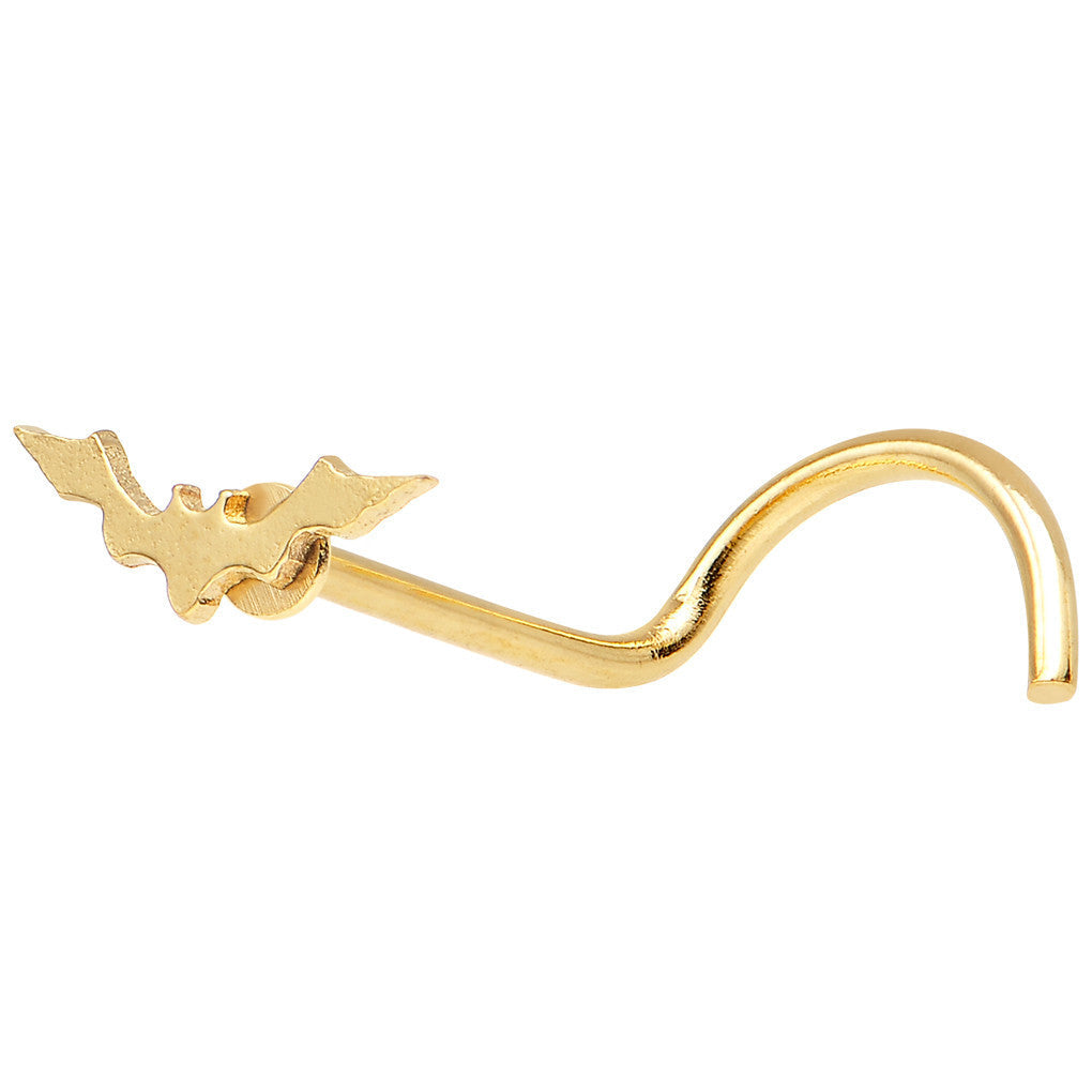 BodyCandy Gold Anodized Titanium Bat Nose Ring — main product shot
