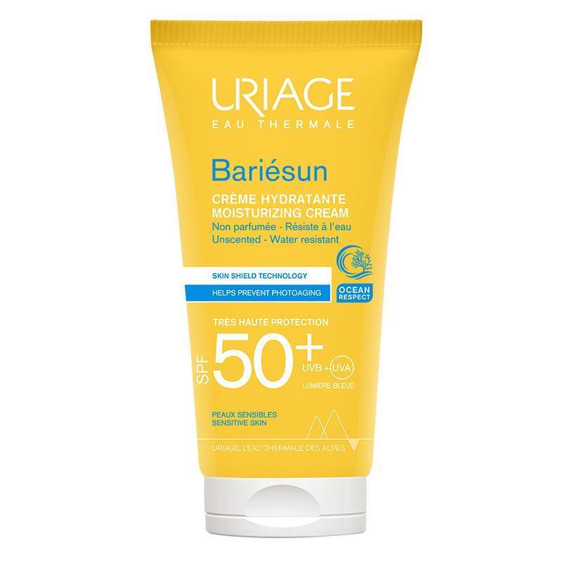 Uriage Bariesun Fragrance-Free Sunscreen Cream SPF 50+ - Moisturizing, Non-Comedogenic Sun Protection