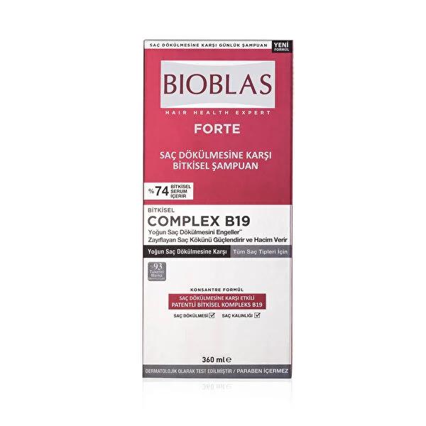 Bioblas Bioblas Forte Hair Loss Shampoo - Natural, Plant-Based, Intensive Hair Care for Excessive Hair Loss - 12.17 fl oz