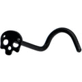 BodyCandy Black Anodized Titanium Skull Nose Ring — main product shot