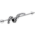 BodyCandy Stainless Steel Up in a Twist Tentacle Industrial Barbell 36mm — main product shot