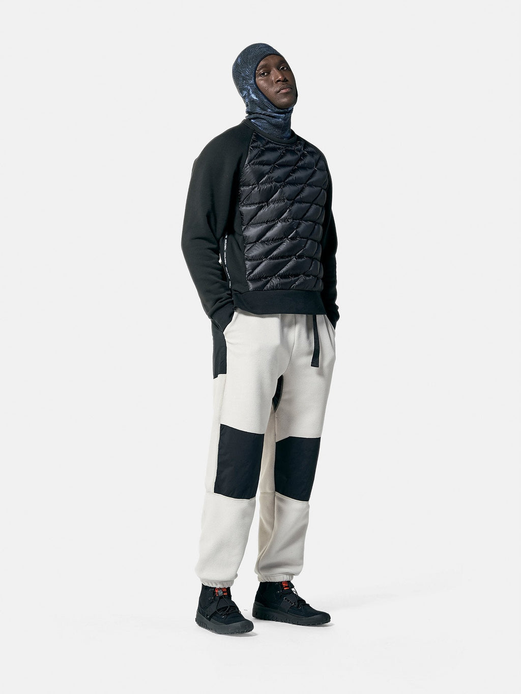 Holden Outerwear Hybrid Down Crew - Black — side view