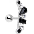BodyCandy 1/4 Clear and Black Gem Jumble of Jewels Left Ear Cartilage Earring — main product shot