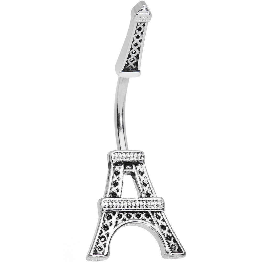 BodyCandy Stainless Steel Meet Me in Paris Eiffel Tower Belly Ring — main product shot
