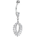 BodyCandy Clear CZ Gem Light as a Feather Dangle Belly Ring — main product shot