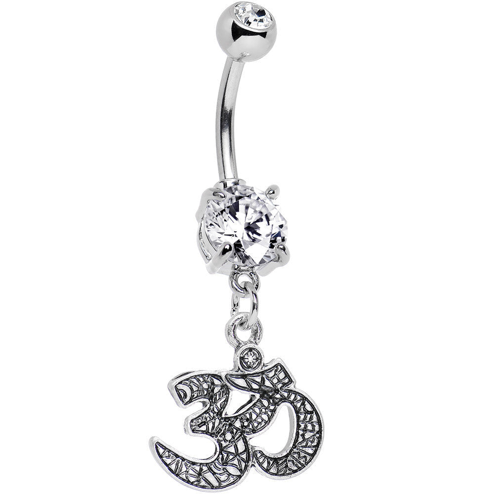 BodyCandy Clear Gem Namaste All Day, Baby Dangle Belly Ring — main product shot