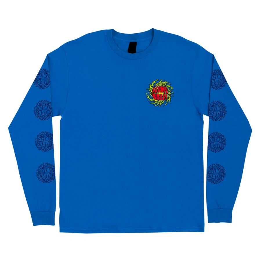 Slime Balls SB Logo Long Sleeve Mens T-Shirt - Royal Blue by Skates USA