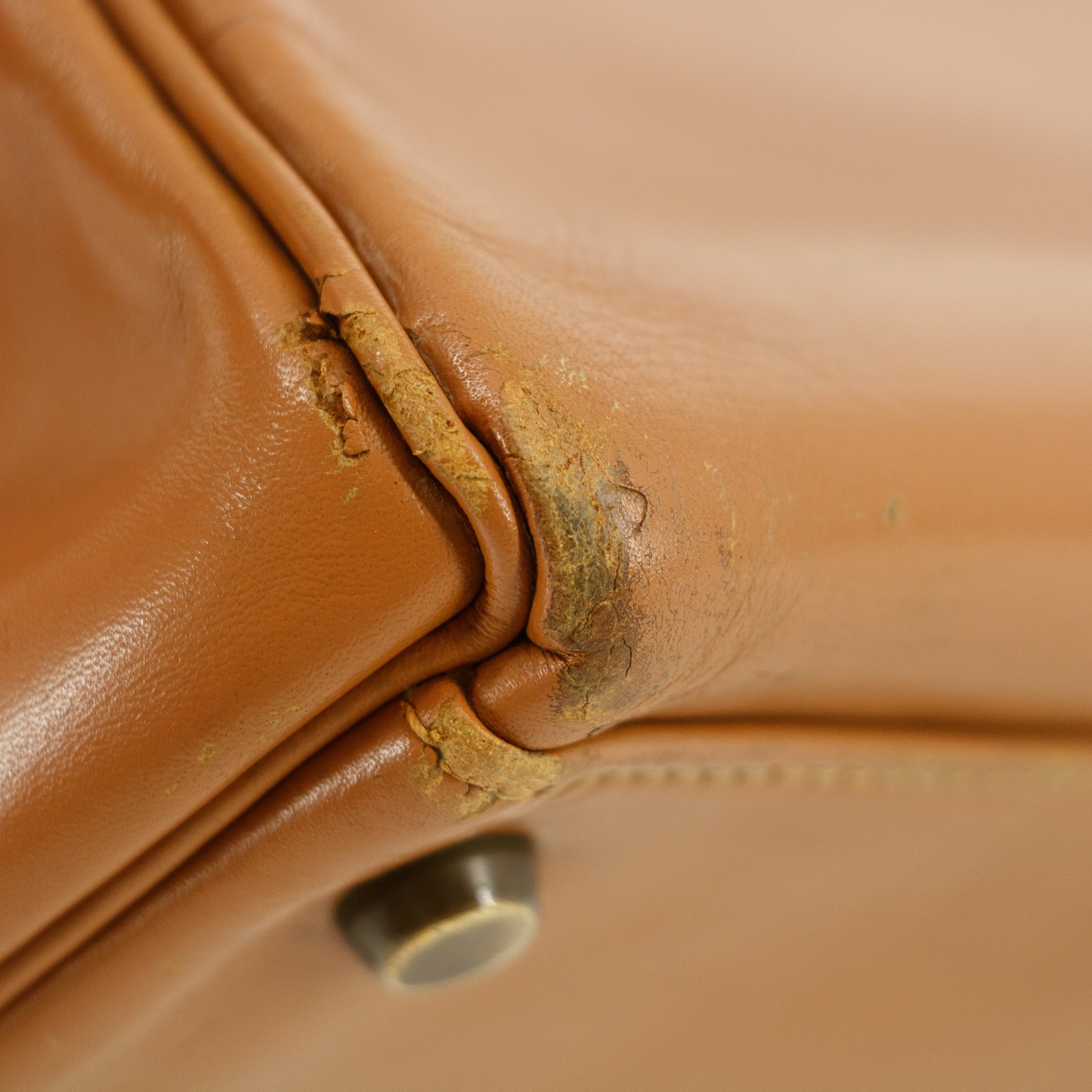 Bolt Boutique Hermes Kelly 32 Boxcalf Brown Handbag Year 1986 #5775 — back view