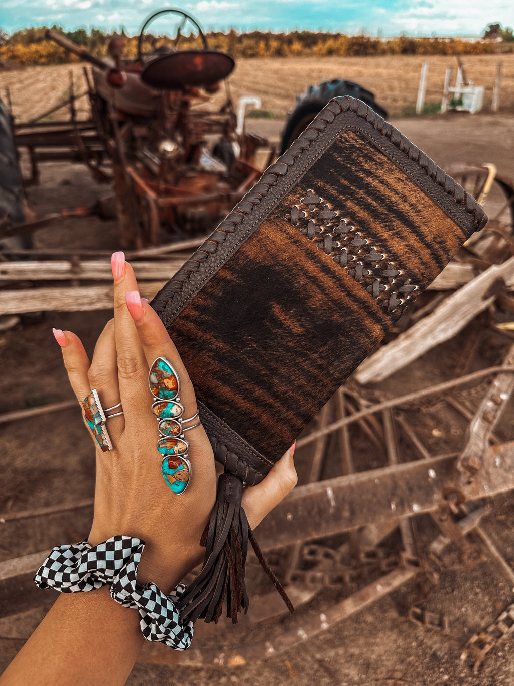 Haute Southern Hyde The Hazy Wesson (Brown Leather) Wallet a Haute Southern Hyde by Beth Marie Exclusive — back view