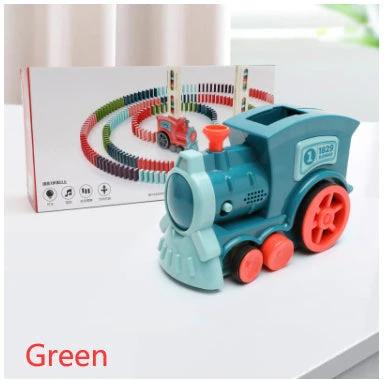 Mandotos Domino Train Toy Electric Automatic Building Blocks Set for Creative STEM Learning