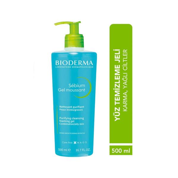Bioderma Sebium Foaming Gel Cleanser 500ml - Deep Cleansing for Combination & Oily Skin