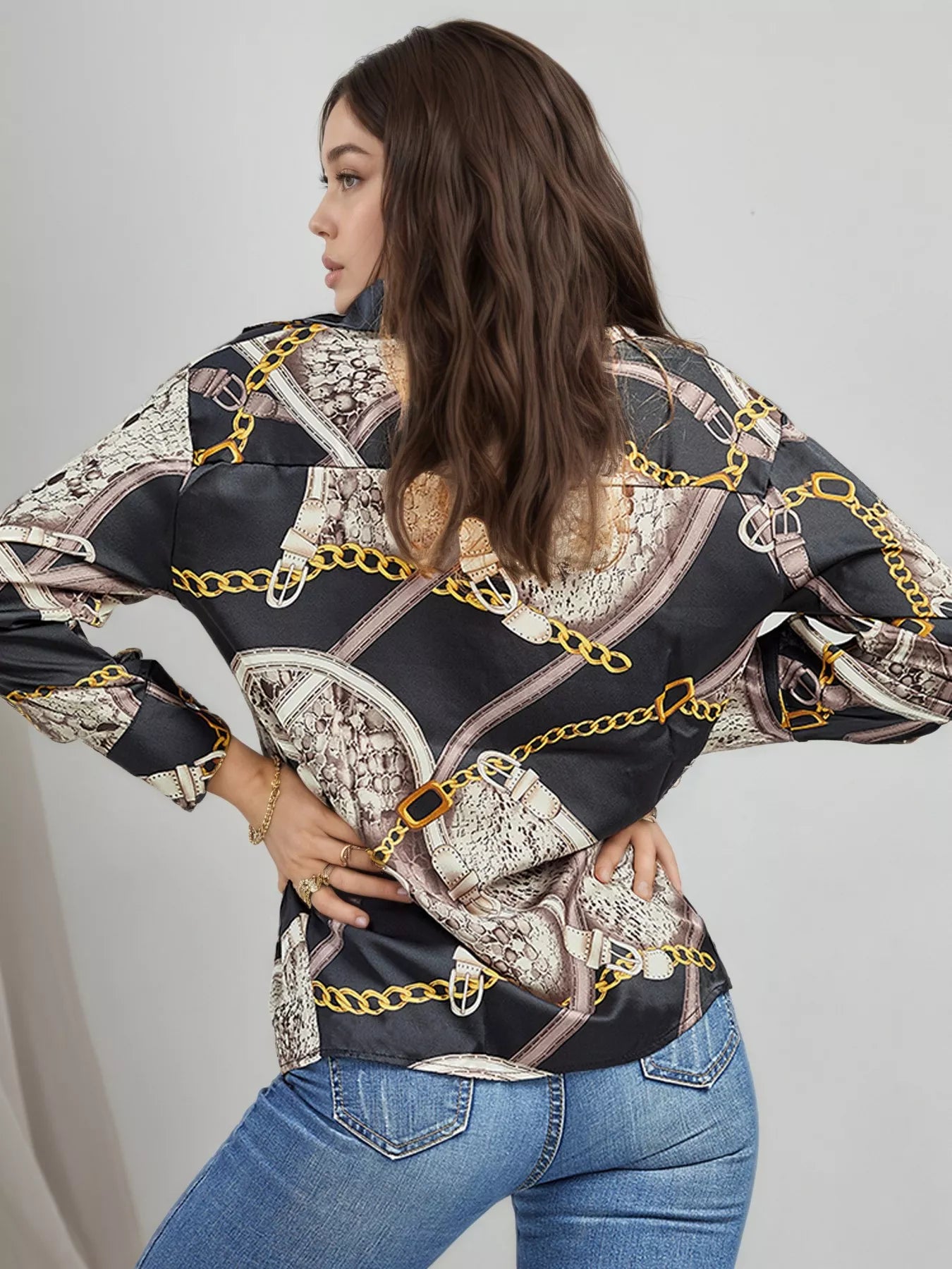 Printed Long Sleeve Shirt