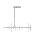 Alsy 43"W Modern Chic LED Chrome Finish Island Pendant Dining Light Fixture – LampsUSA