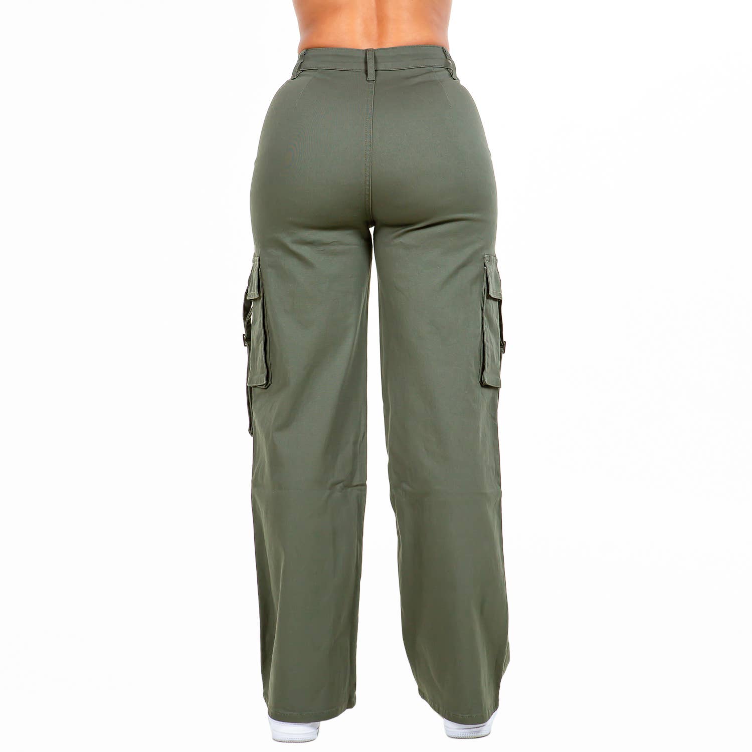MWBW Apparel and More WIDE LEG CARGO POCKET PANTS-RJH20697 — back view