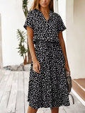 Animal Print Short Sleeve Dress