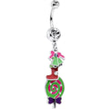 BodyCandy Clear Gem Christmas Delight Lollipop Dangle Belly Ring — main product shot