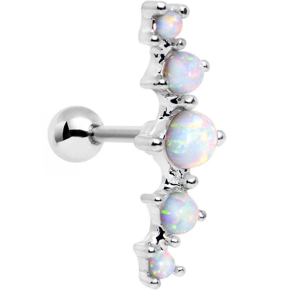 BodyCandy White Synthetic Opal Steel Left Cartilage Earring — main product shot