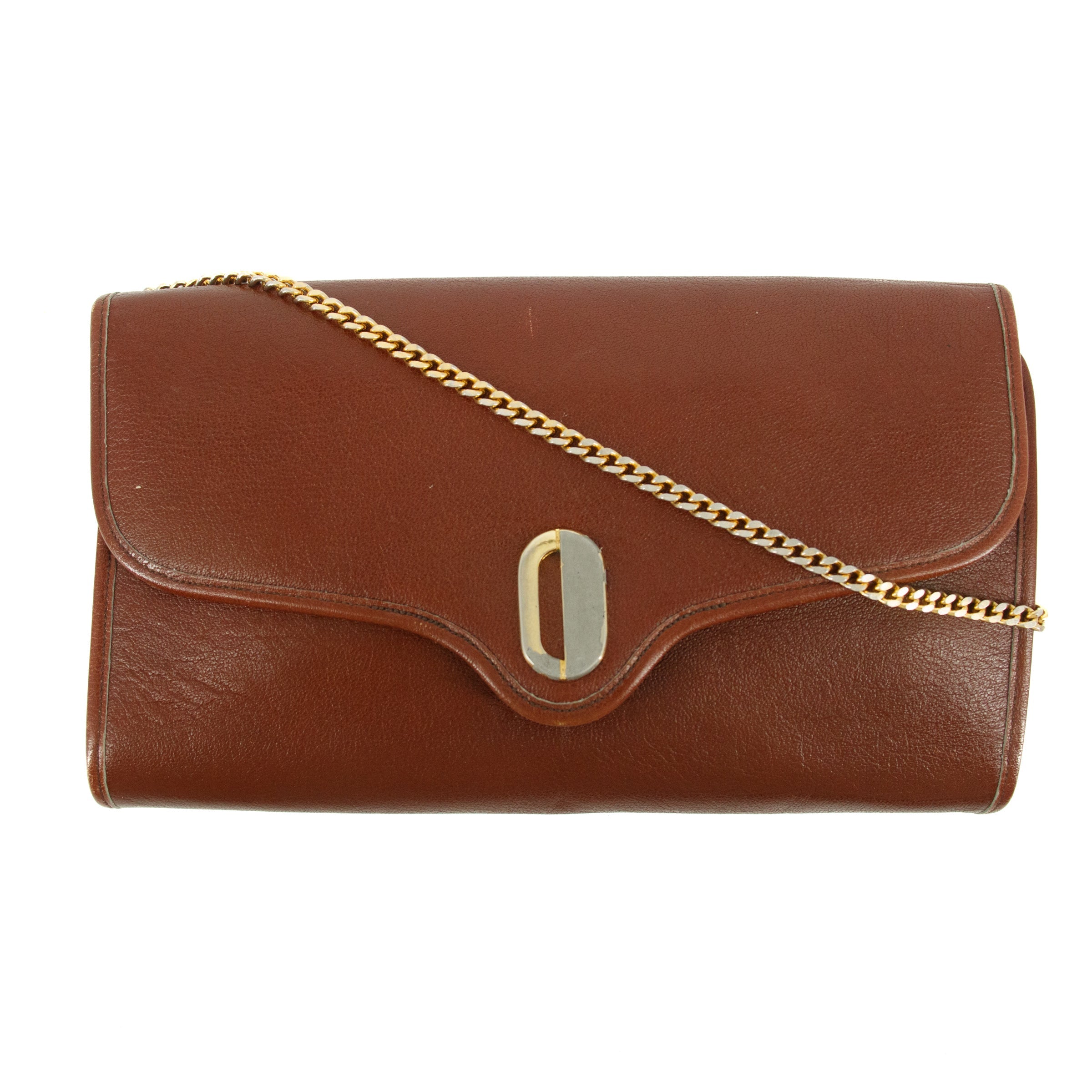 Bolt Boutique Christian Dior Red Leather Chain Shoulder Bag #5871 — main product shot