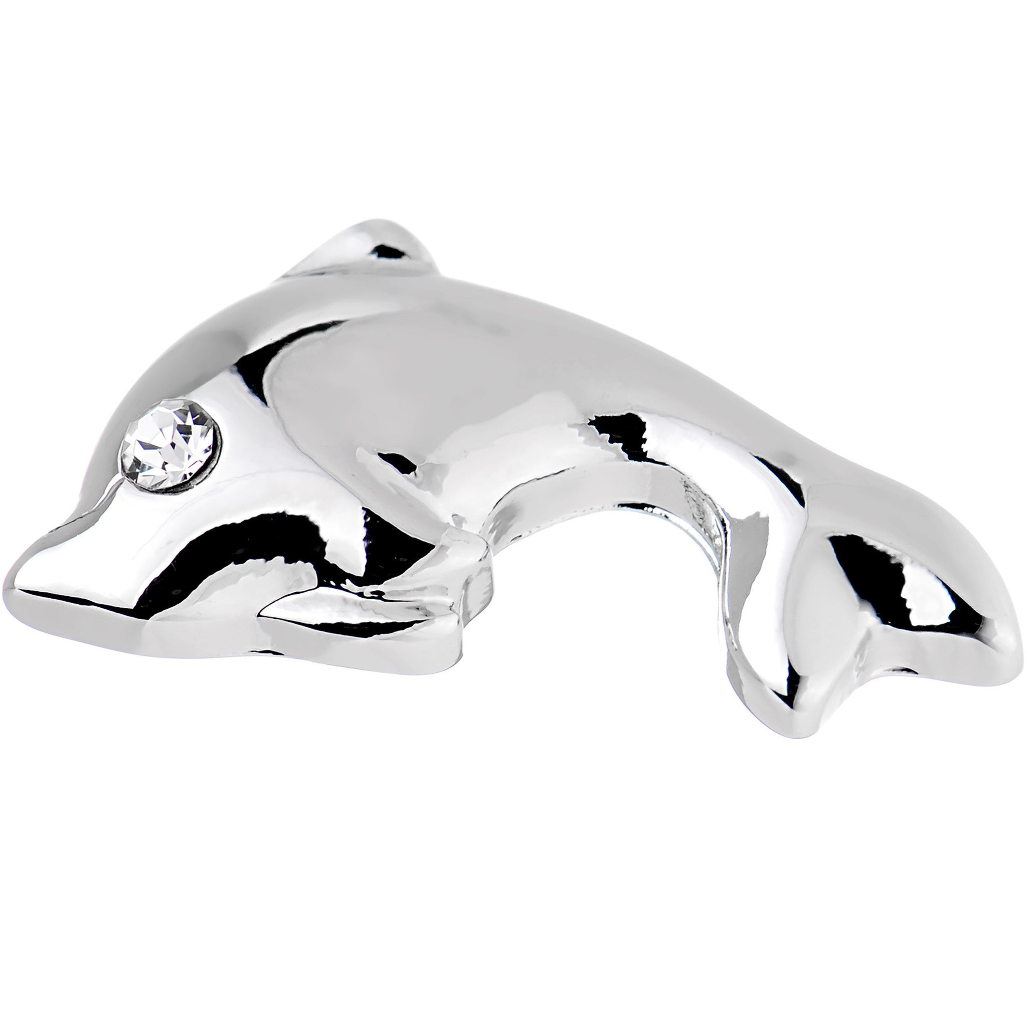 BodyCandy 16G 1/4 Clear Gem Dolphin Left Cartilage Earring — lifestyle context